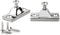 Marine Deck Hinge,Side Mount,316 Stainless Steel Boat Bimini Top Fitting Hardware and Yacht Accessories,Pack of 2,Included Installation Screws...