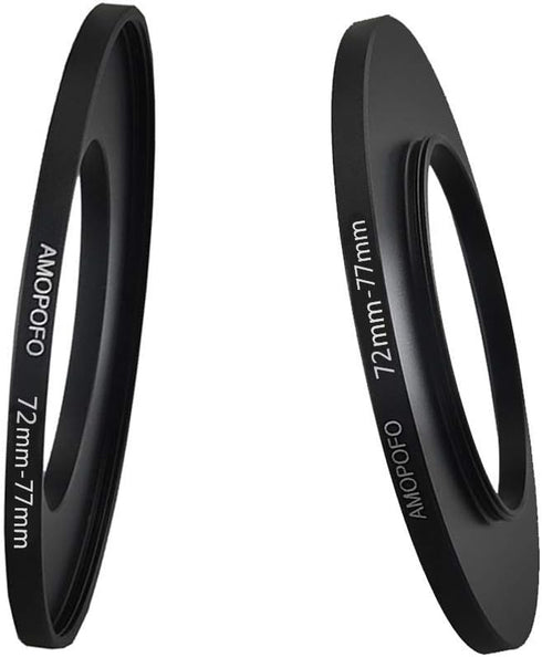 72mm to 77mm Camera Filters Ring Compatible All 72mm Camera Lenses or 77mm UV CPL Filter Accessory,72-77mm Camera Step Up Ring...