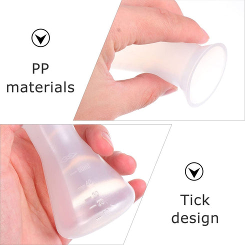 12pcs Flask, Bottle Kit Learning Mouth Supplies Ml Container Erlenmeyer Wide Triangular for Bottles Professional Scientific Plastic of Flask- Cone...