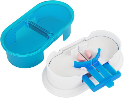 EQUADOSE Pill Cutter, Professional Medical Pill Splitter for Large, Small, and Tiny Pills, Double Stainless Steel Blades & Centering Device, Ideal...