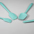 4 Piece Silicone Spatula Set, Flexible Heat Resistant Non-scratch Baking Cooking Rubber Spatulas with Stainless Steel Core, Aqua Sky...
