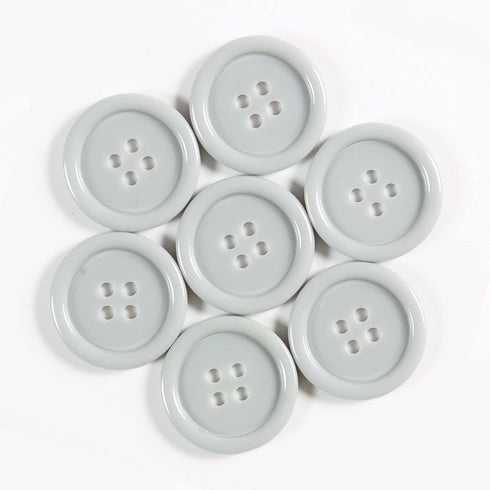 60pcs Gray Buttons Sewing Plastic Resin 1inch Buttons for crafts Flatback Large Grey Buttons 4 Holes DIY Craft Sewing Buttons (Gray 25mm/1inch)...