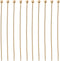 BENECREAT 100PCS 18K Real Gold Plated Ball Pins 22 Gauge Ball Head Pins for DIY Jewelry Making Findings - 35mm (1.4") Long...