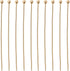 BENECREAT 100PCS 18K Real Gold Plated Ball Pins 22 Gauge Ball Head Pins for DIY Jewelry Making Findings - 35mm (1.4") Long...