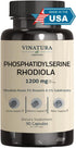 PhosphatidylSerine Rhodiola Rosea 1200mg per Serving, 3% Rosavins & 1% Salidrosides - Calm, Brain Booster, Brain Supplements for Memory and Focus ...