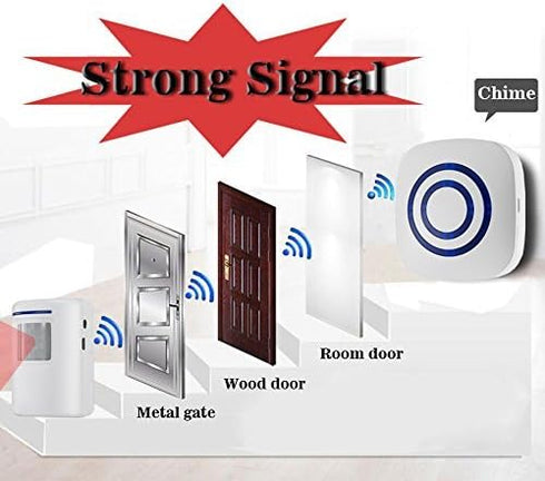 Infrared Motion Sensor Alarm Entry Alert Vistor Doorbell Home Security Driveway Kit...