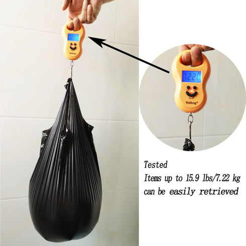 100 Count 4 Gallon Small Black Trash Bags, Durable PE Material, Handles, Breakpoints, 46x60cm...