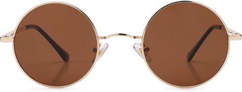 Pro Acme Small Round Polarized Sunglasses for Men Women Circle Retro Shades Metal Hippie Sunglasses UV400...
