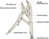 Hoteche 3pcs 5" Mini Locking Plier Set C-Clamp, Long Nose, Round Jaw Versatile Tools for Grip, Clamp, and Secure...