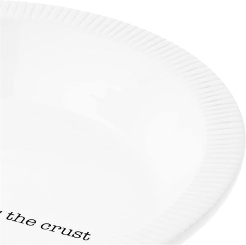 Mud Pie Circa Pie Plate with Server, White/Silver...