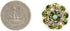 10 pcs Fancy Green Mix Color Rhinestones Sewing Metal Shank Buttons for Coats -22mm -8/9"...