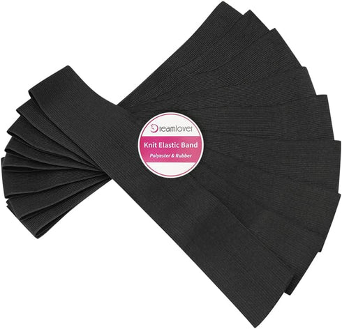Dreamlover Black Elastic Bands for Sewing, 2 Inch x 6 Yard...