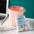 Small Desktop Trash Can with Lid for Desk Trash Cans Cute Mini Garbage Bin Press-top Wastebasket for Office Countertop Coffee Table Desk (Trash Ba...