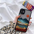 QLTYPRI Compatible with iPhone 7 Plus iPhone 8 Plus Case Sunset Mountain Nature Scenery Landscape Pattern Clear Hard PC Back Ultra Slim Shockproof...