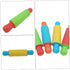 Toyvian 4pcs Painted Clay Rolling Pin Tools Rollers Small Pastry Rolling Pin Plastic Drum Bulk Gummy Candy Mini Tools Kids Playdough Kit Clay Doug...
