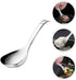 BESTonZON Rice Paddle Rice Spoon Stainless Steel Kitchen Utensil Rice Scooper Rice Spatula Soup Scoop Food Serving Spoon for Home Restaurant...