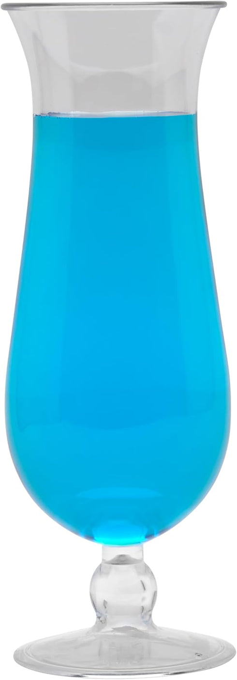 GET HUR-20-CL-EC Cheers - Break-Resistant Plastic Hurricane Glasses, 20 Ounce, 4 Pack, Clear...