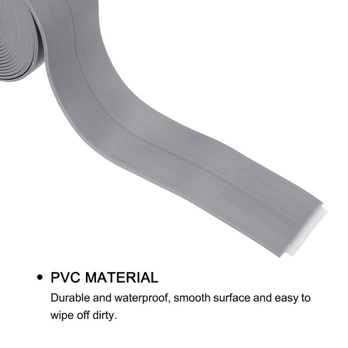 uxcell Waterproof Seal Caulk Strip Tape Self Adhesive 0.87"W x 10.5'L PVC Sealing Tape for Kitchen Bathroom Grey...