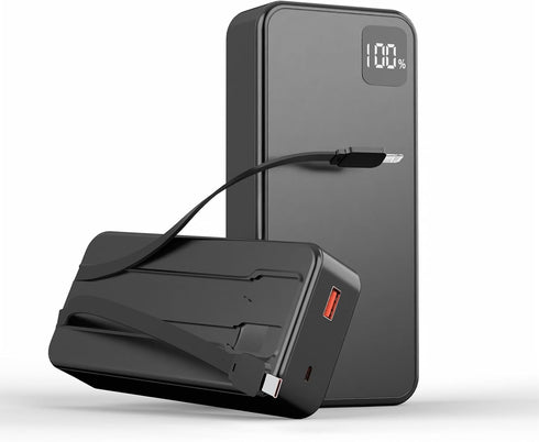 Portable Charger 20000mAh Power Bank -Portable Battery with 2 Built in Cables PD QC4.0 22.5W Fast Charging Battery Pack Phone Charger for iPhone 1...