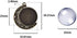 DROLE 60Pcs Moon Rotation Pendant Trays Kit-20Pcs 25mm Double Side Cabochon Setting and 40Pcs 25mm Rond Glass Cabochons for Jewelry Making DIY Cra...
