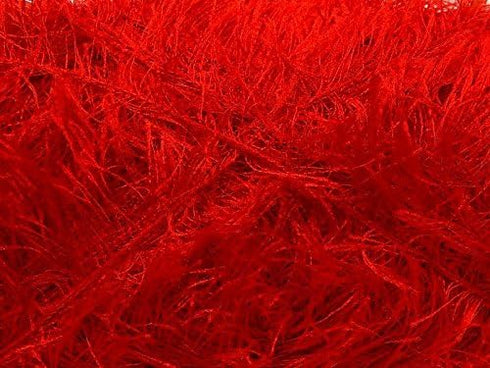 100 Gram Bright Red Eyelash Yarn Ice Fun Fur 164 Yards......