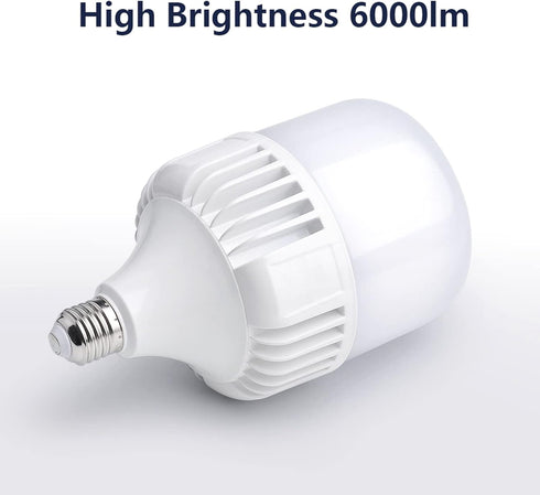 400W-500W Equivalent LED Light Bulb,6000 Lumen 5000K Bright Daylight White Bulbs,High Lumen E26/E27 Medium Base for Outdoor Indoor Garage Warehous...