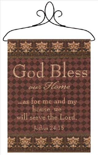 Manual Inspirational Collection Wall Hanging with Frame, God Bless Our Home, 12.5 X 18-Inch...