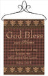 Manual Inspirational Collection Wall Hanging with Frame, God Bless Our Home, 12.5 X 18-Inch...