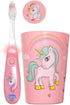 Lily's Home Kids Flashing Timer Toothbrush Kids with Soft Bristles, Rising Cup & Cover - Fun 2-Min Light-Up Brushing for Children - Toddler Toothb...