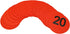 4inch Mini Floor Spot Markers for Classroom Preschool and Kindergarten (Set of 20pcs) (Red number 1-20)...