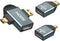 cablecc 3pcs/Set Micro & Mini HDMI to HDMI-Compatible 1.4 Female 2-in-1 Combo Adapter 4K@60hz...