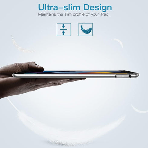 TiMOVO Case for New iPad 9th Generation 2021/8th Gen 2020/7th Gen 2019 (Compatible with Official Smart Cover) - Slim Translucent Frosted Back Shel...