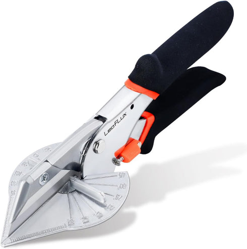 Replaceable blade Miter Shears Handheld, Multifunctional Trunking Shears for Angular Cutting of Moulding and Trim, Adjustable at 45 to 135 Degree,...