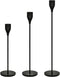 Candle Stick Holders Set of 3, Metal Taper Candle Stands Set Modern Elegant Decorative for Dinning Fireplace Wedding Party - Black...