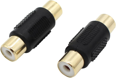 RCA Coupler 12-Pack, RCA Female to Female Adapter Gold Plated for RCA Cable Extension, Phono, Speaker, RCA Cable, Amplifier...