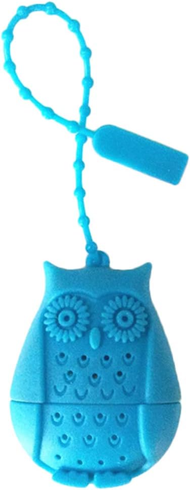 Tvoip 3Pcs Food Grade Silicone Tea Infuser Filter Creative Cartoon Owl Tea Strainer Container Reusable Tea Bags Teapots Accessories...