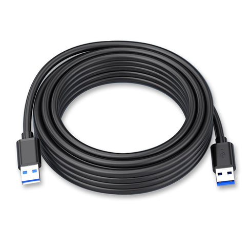 USB 3.0 Male to Male Cable Heavy Duty - 5 Feet Double Sided USB Cord Male to Male for Hard Drive Enclosures, DVD Player, Laptop Cooler and More (5...
