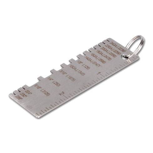 YESWELDER Round Dual Sided Metal Sheet Guage & Metal Sheet Thickness Gauge 2pk Stainless Steel Wire Welding Gauge...