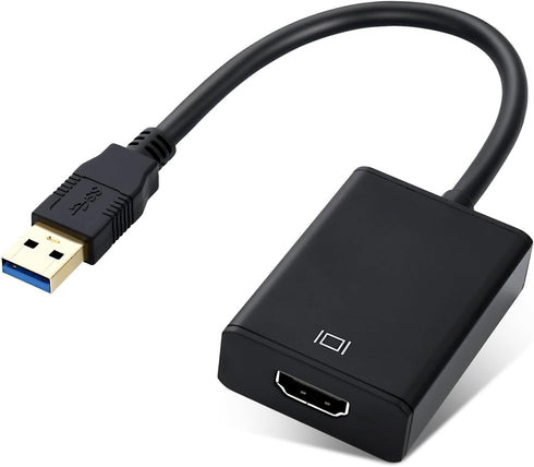 ELUTENG USB to HDMI Adapter 1080P USB 3.0/2.0 to HDMI Converter Adapter Video Graphics Cable Converter with Audio for PC Laptop Projector HDTV Com...