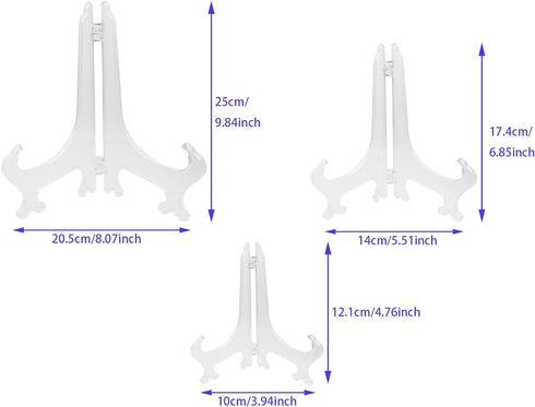 6PCS Acrylic Display Stand Plastic Plate Stands Holders Clear Acrylic Easels for Displaying Various Decorations...
