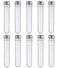 10 Pack 40ml Clear Plastic Test Tubes with Screw Caps Multi- Purpose Plastic Vials Containers for Scientific Experiments, Party, Decorate The Hous...