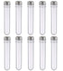 10 Pack 40ml Clear Plastic Test Tubes with Screw Caps Multi- Purpose Plastic Vials Containers for Scientific Experiments, Party, Decorate The Hous...