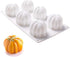 Pumpkin Silicone Mold 6 Cavities Cupcake Baking Pan Mousse Tray Molds Kitchen Cake Decoration Fondant Mold for Halloween...