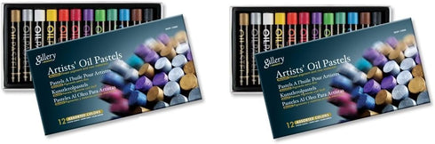 Mungyo Gallery Oil Pastels Cardboard Box Set of 12 Standard - Metallic Colors...