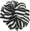Berwick Offray 1.5" Wide Wired Edge Carnival Grosgrain Ribbon, 25 Yards, Black and White Stripe Pattern...