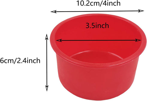 4 Inch Cake Pan 4 Pack Silicone Molds for Baking Round Cake Mold Non-Stick Baking Pan Giant Cupcake Mold Bakeware Pan for Muffin, Cupcake, Layer C...