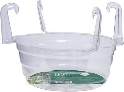 Curtis Wagner Plastics Hanging Basket Drip Pan, Clear, 12 Inch...