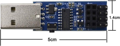 USB to ESP8266 CH340C ESP-01 ESP-01S Breakout Prog WiFi Programmer Downloader with Reset Auto-Download Circuit + ESP8266 ESP-01S Serial WiFi Wirel...