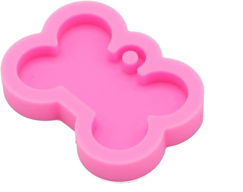32Pcs Bone Silicone Resin Mold Keychain Pendant with 10 Key Rings and 20 8mm Split Rings Expoy Resin Casting Mold Jewelry Making DIY Creative Hand...