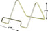 BANBERRY DESIGNS Wire Easel Display Stand Plate Holders - Smooth Plated Brass Metal - 3" H - Pack of 6 Pcs...